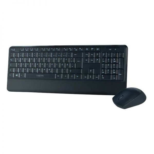 Logilink Tastatur Maus Kombination Funk 2.4 GHz schwarz