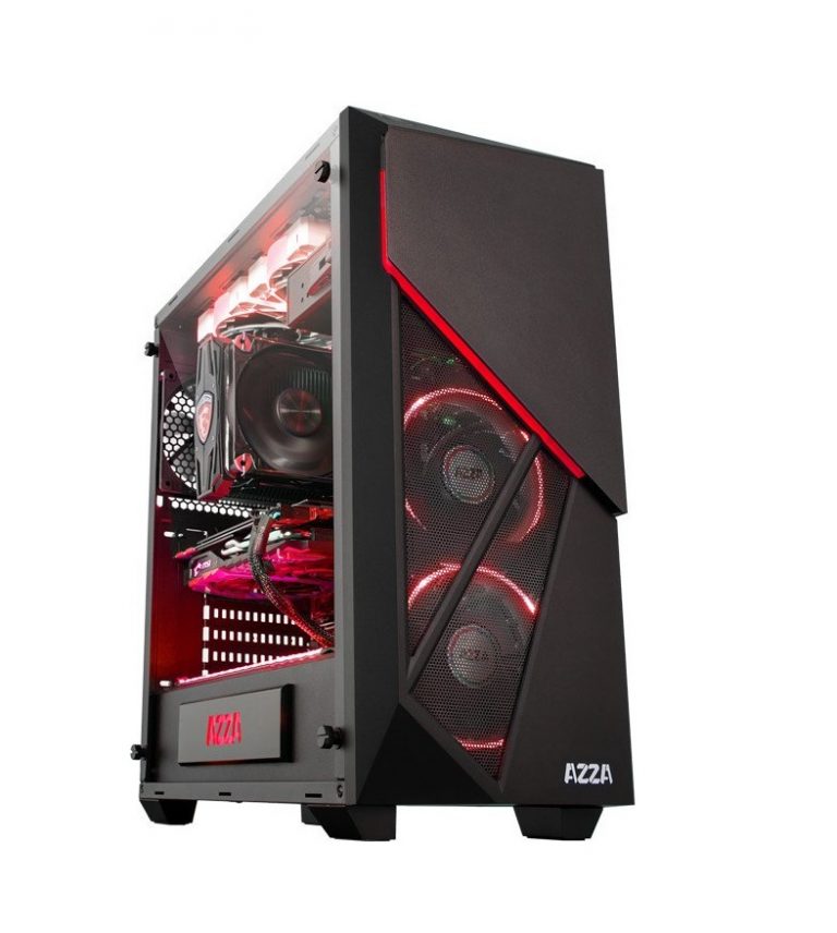 AZZA Inferno 310 Schwarz Glasfenster Tech Profis Shop