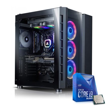 Extreme High End Gaming PC i9100 (Intel Core i9-10900K, 32GB DDR4, 1TB NVMe m.2)