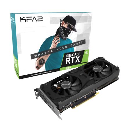 KFA2 GeForce RTX 3060 (1-Click OC) (LHR), 12GB GDDR6, HDMI, 3x DP