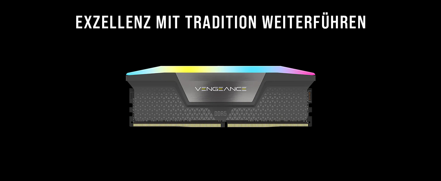 Corsair Vengeance RGB DDR5 RAM 16GB (1x16GB) 6000MHz CL36-44-44-96 1.35V AMD Expo Intel XMP 3.0 Desktop-Arbeitsspeicher – Grau (CMH32GX5M1E6000Z38) 5