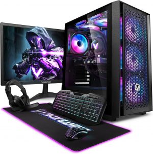 Gaming PC Set Komplett – AMD Ryzen 7 5700X RTX 5060 16 GB RAM 1 TB NVMe SSD 23 Monitor Windows 11